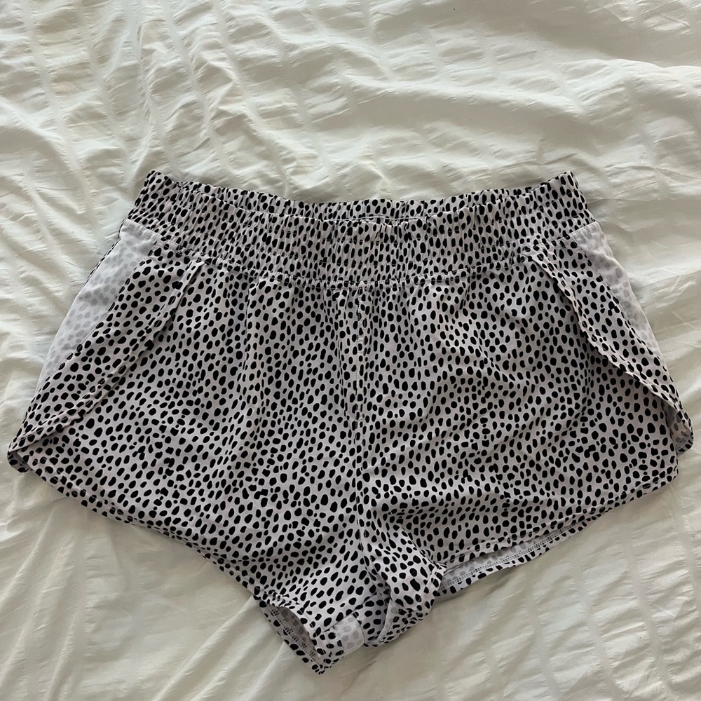 Altar’d State Athletic Black and White Polka Dot Shorts